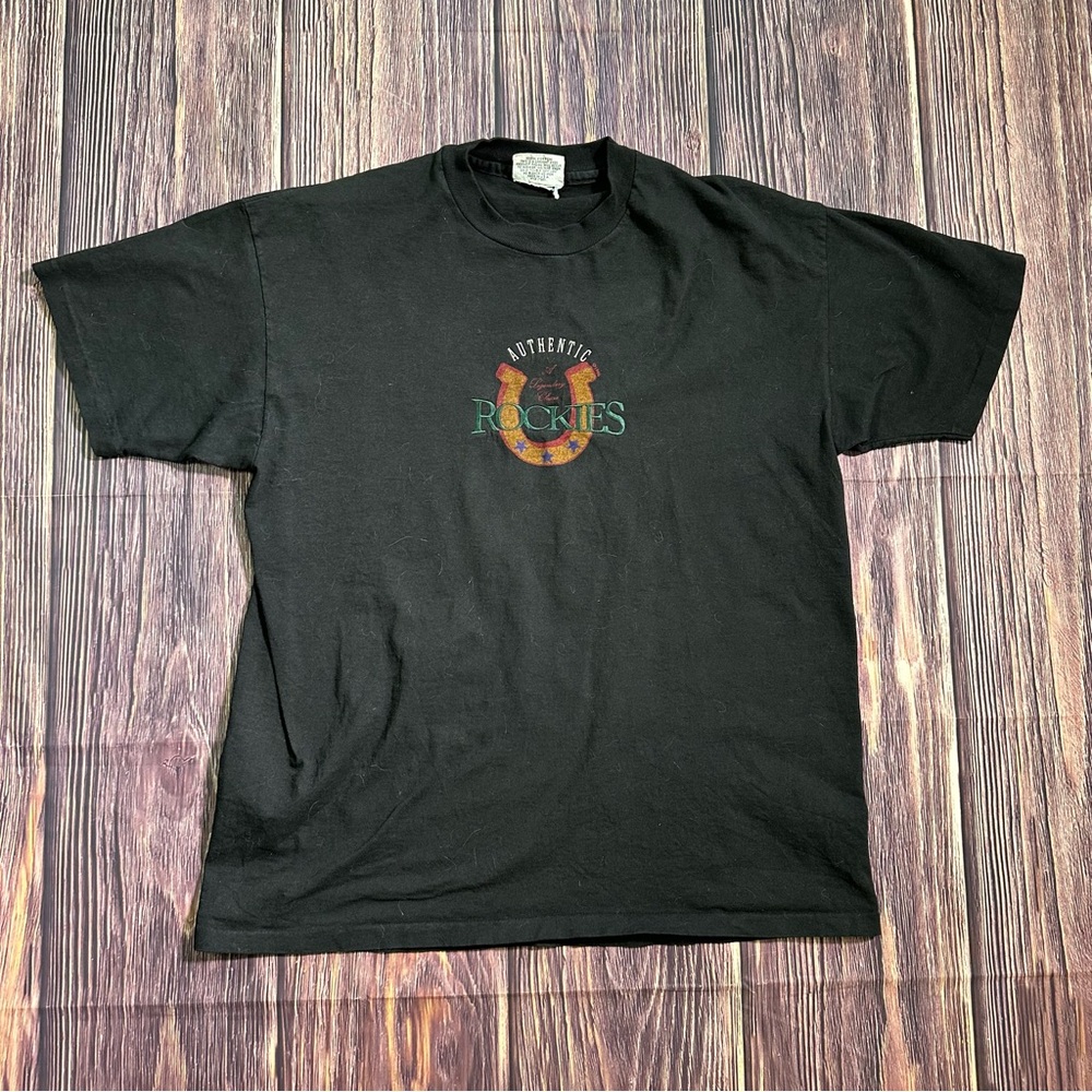 Vintage Rockies Rocky‎ Mountain Jeans Company Embroidered Single Stitch Tee